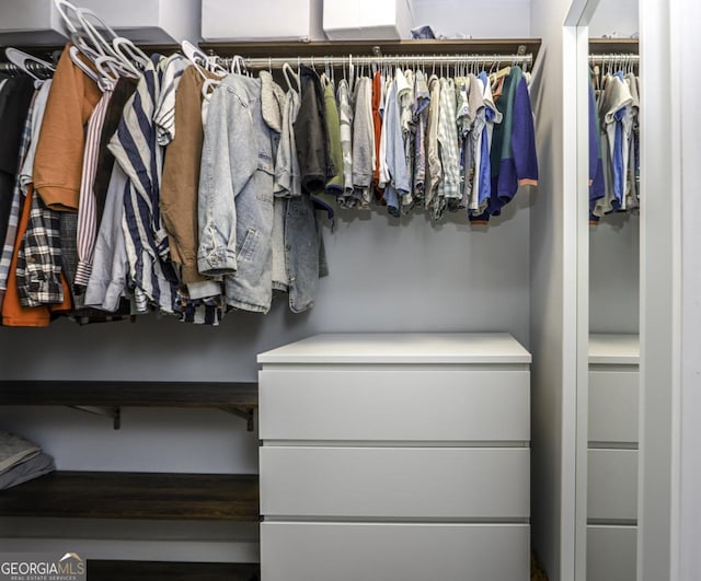 view of closet