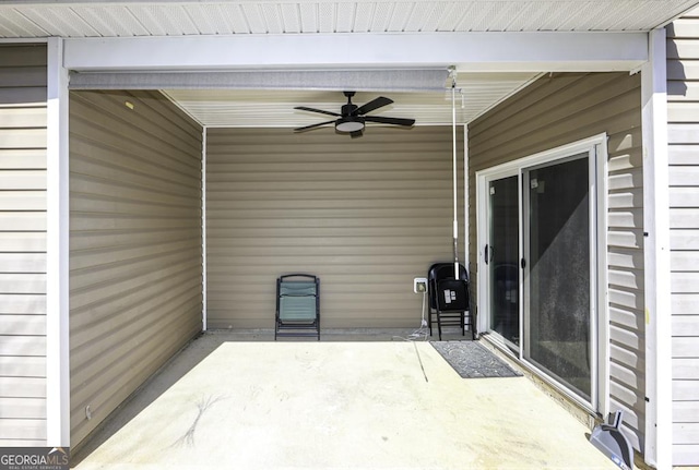 view of patio / terrace with ceiling fan