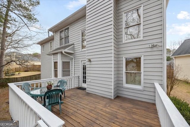 view of wooden deck