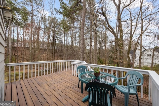 view of wooden deck