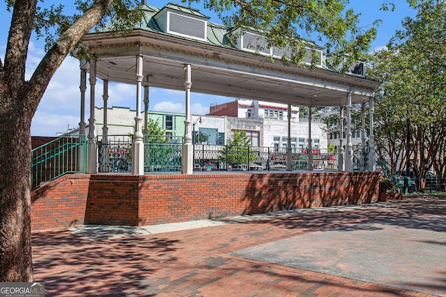 view of patio with fence