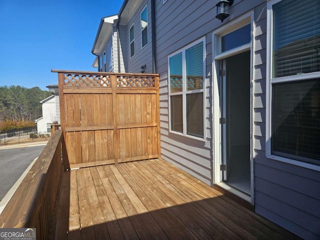 view of wooden deck