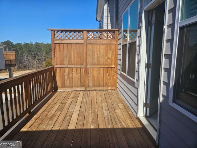 view of wooden terrace