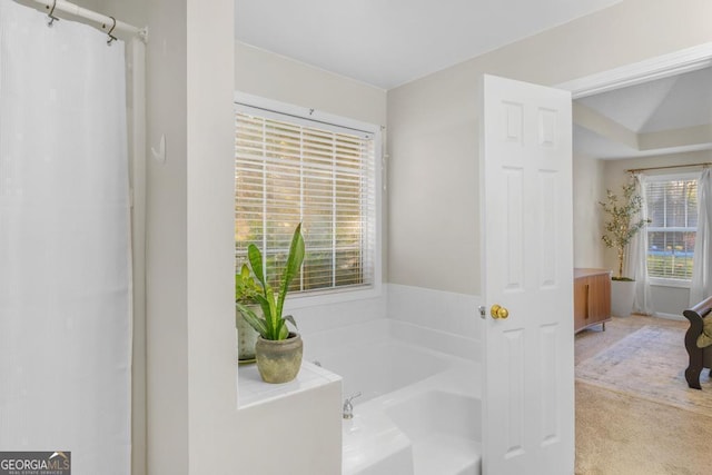 full bathroom featuring a bath