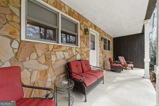 view of patio with covered porch