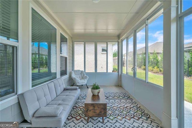 view of sunroom / solarium