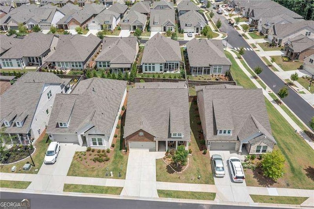 bird's eye view featuring a residential view