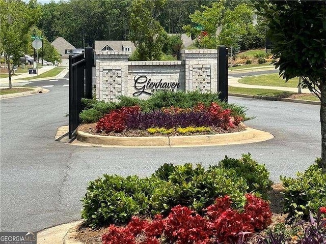 view of community sign