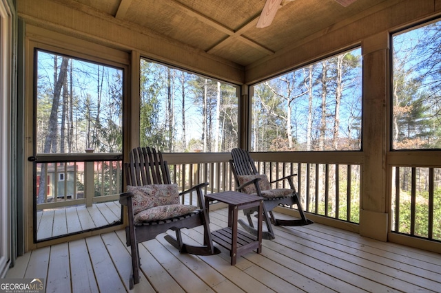 view of sunroom