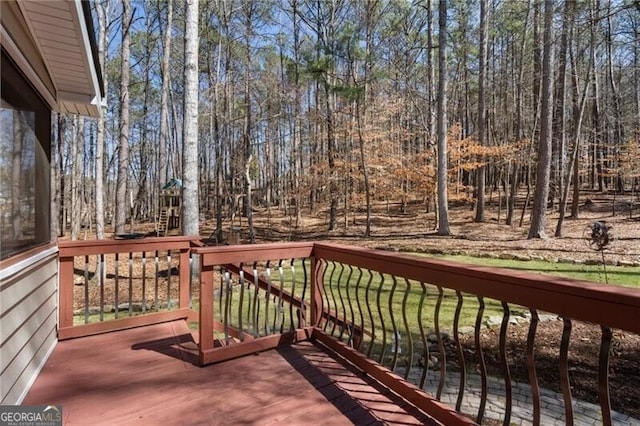 view of wooden deck