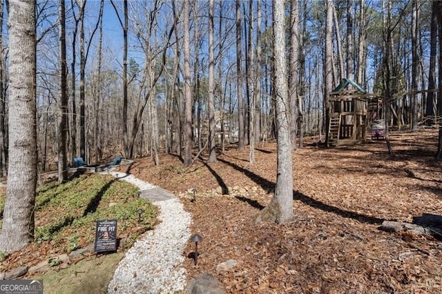 view of yard with playground community