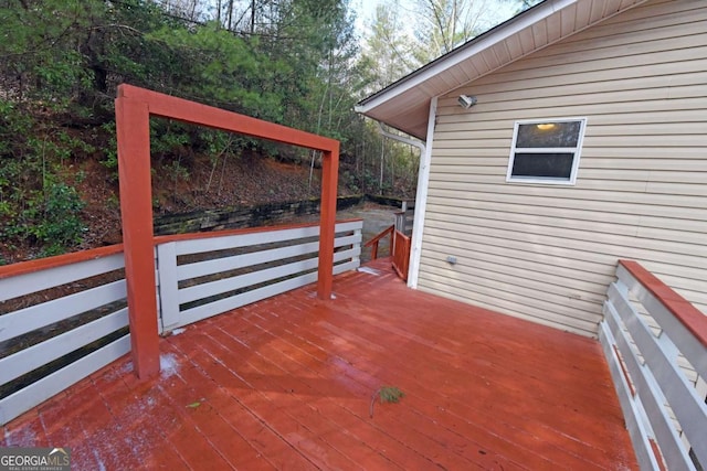 view of wooden terrace