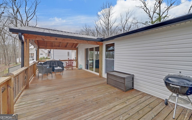 view of wooden terrace