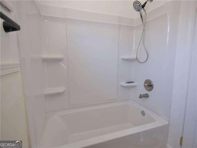 full bath with shower / bathing tub combination