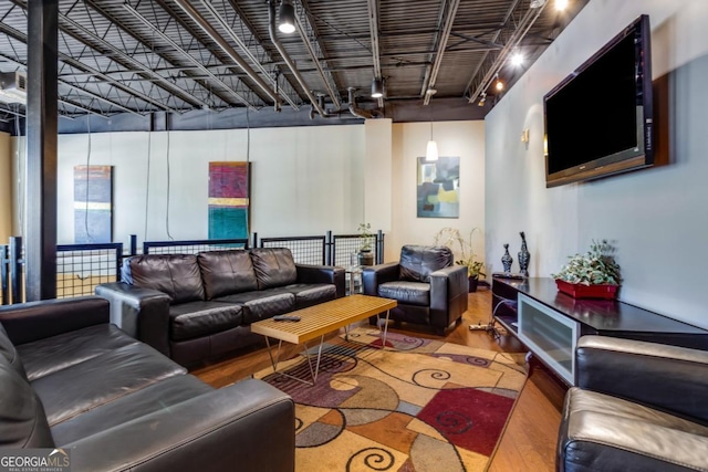 living room featuring wood finished floors