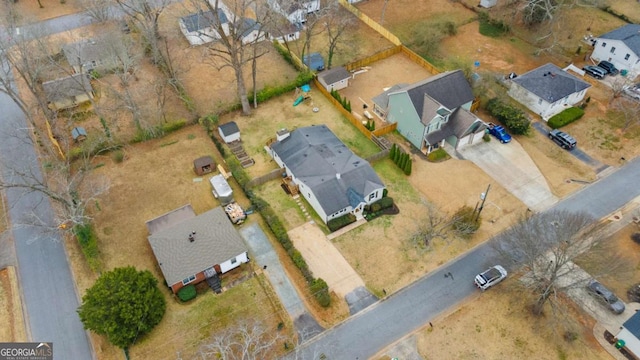 bird's eye view featuring a residential view