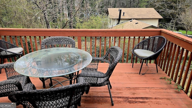 5142 Rock Eagle Dr, Stone Mountain, GA 30083 - deck featuring outdoor dining space