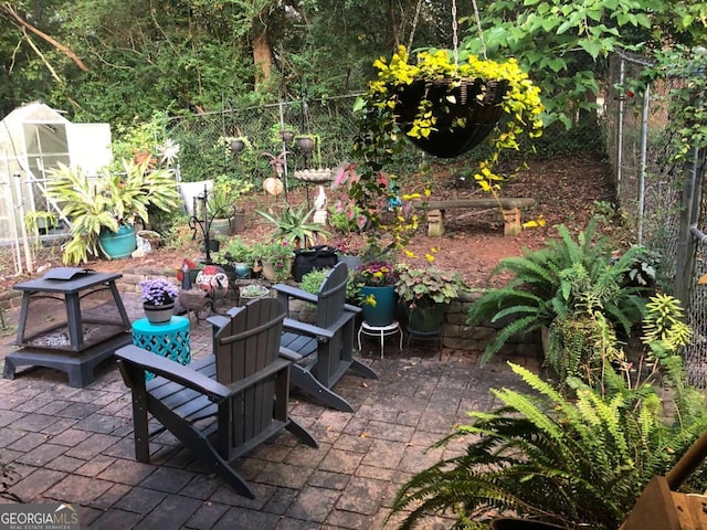 view of patio / terrace with fence