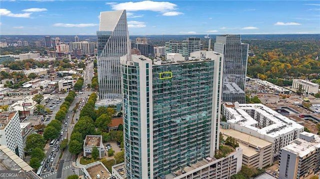 drone / aerial view featuring a view of city