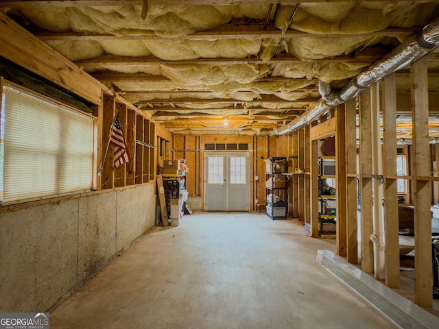 view of basement