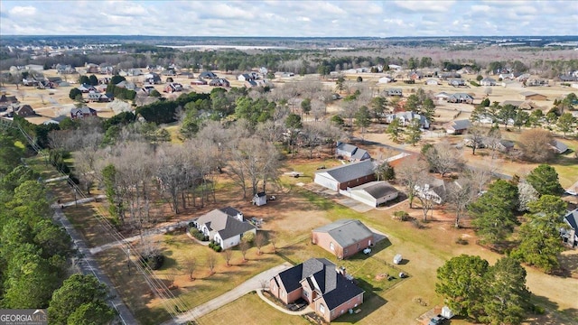 aerial view featuring a residential view