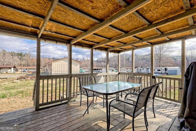 view of sunroom