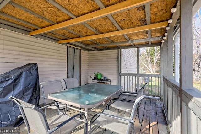 view of sunroom / solarium