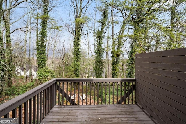 view of wooden deck