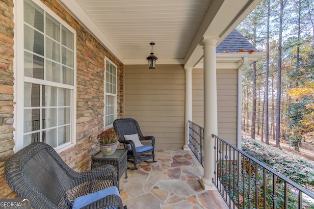 balcony with covered porch