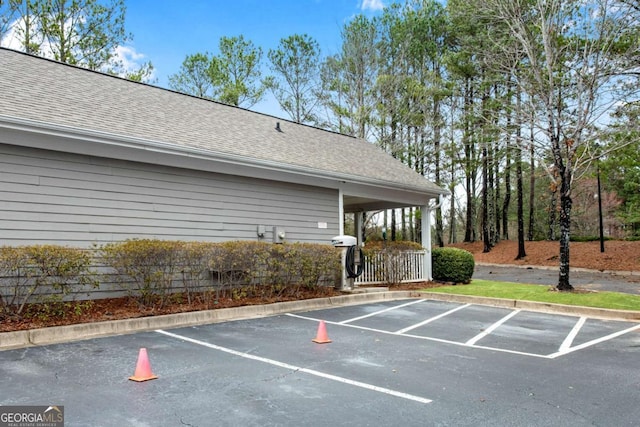 view of uncovered parking lot