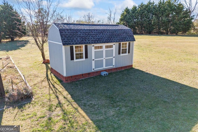 view of shed