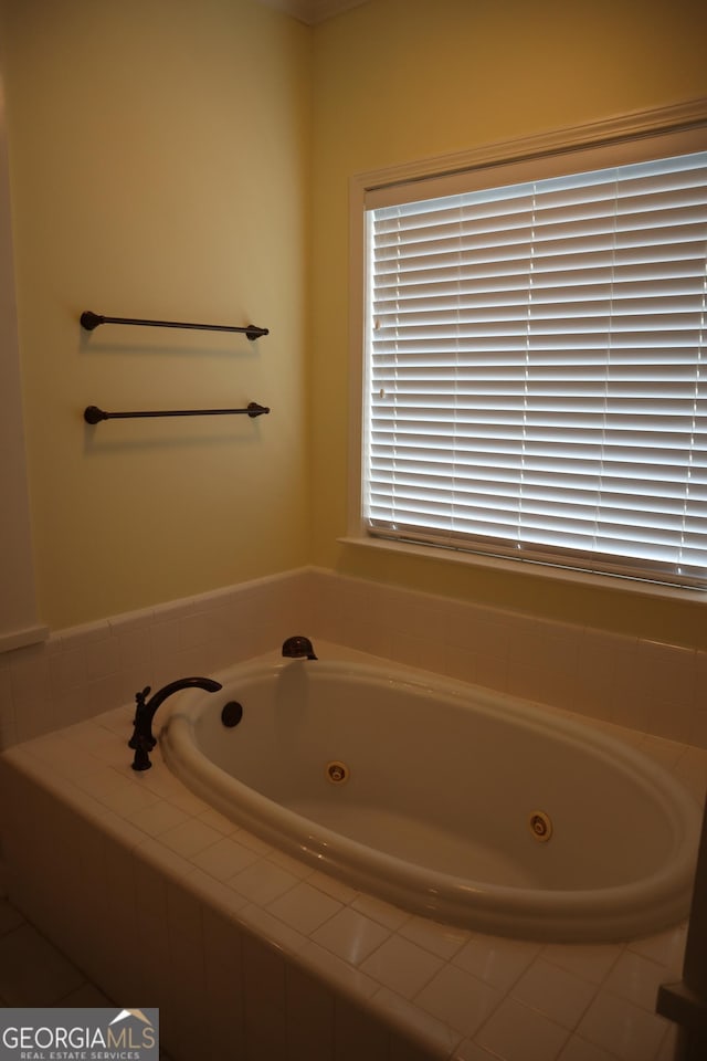 bathroom featuring a jetted tub