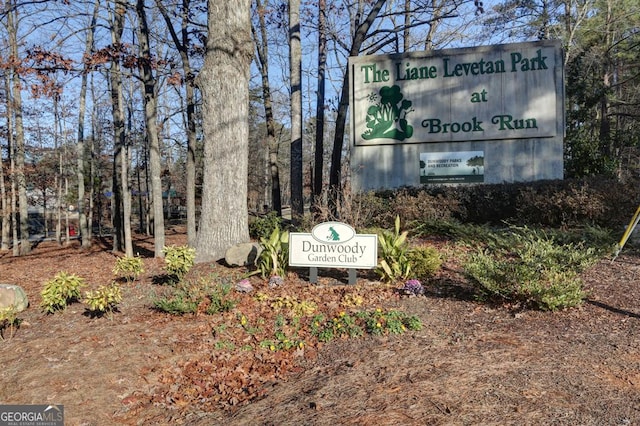 view of community sign