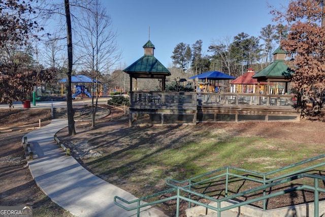 view of home's community featuring playground community