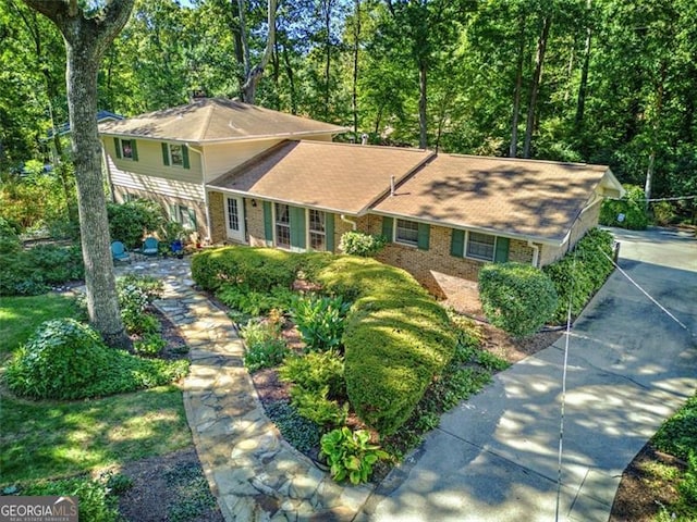 view of front of property with brick siding