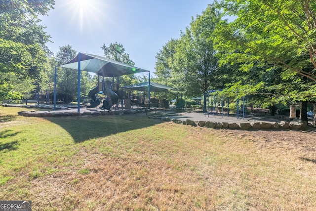 view of yard with playground community