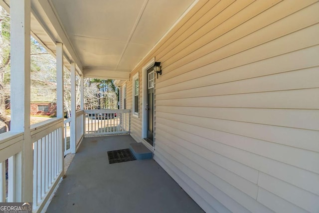 view of patio / terrace featuring covered porch