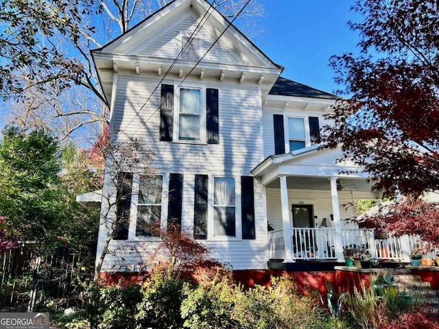 view of front of house with a porch