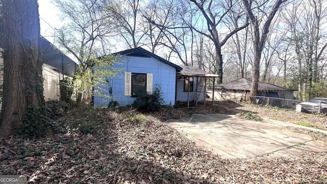 exterior space with fence