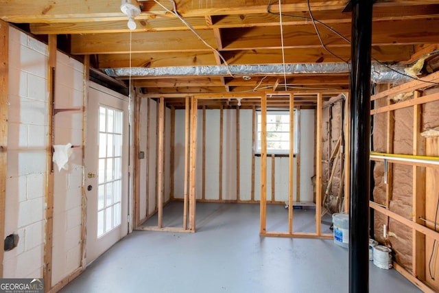 view of basement