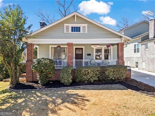 bungalow with covered porch