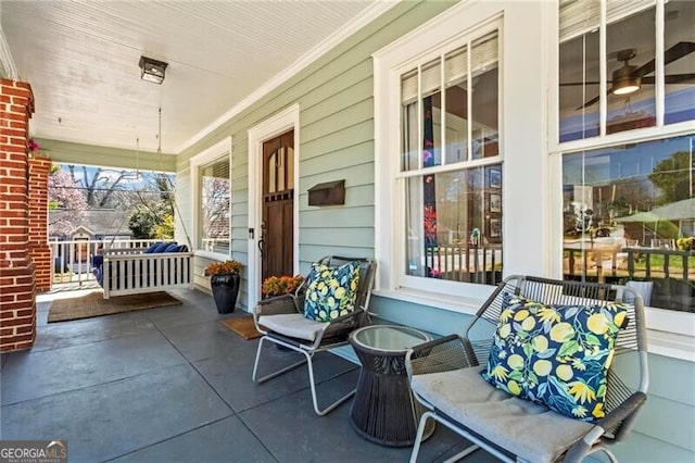 view of patio with covered porch