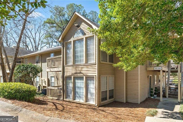 exterior space featuring stairs