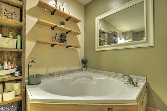 bathroom featuring a bath