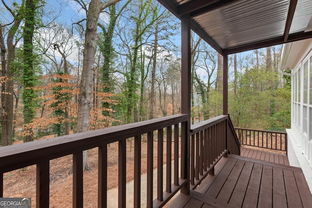 view of wooden terrace