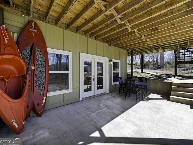 view of patio with french doors