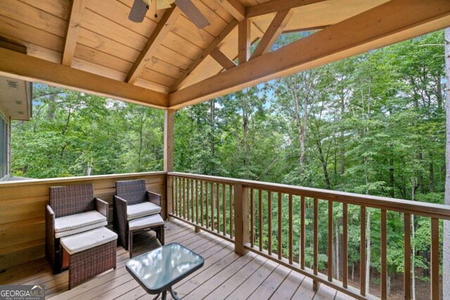 view of wooden terrace