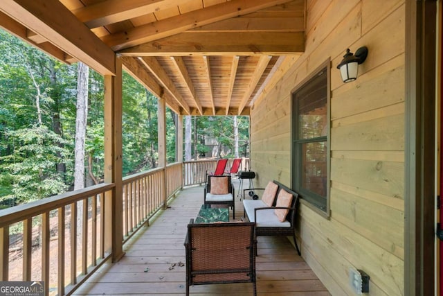 view of wooden deck