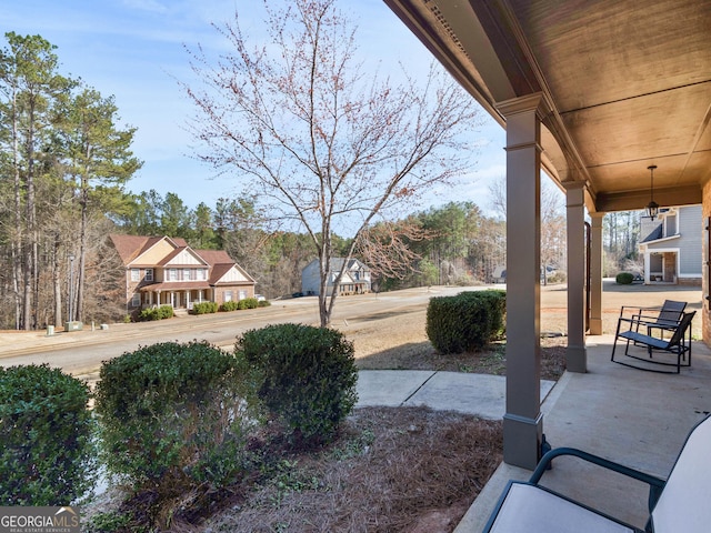 exterior space featuring a porch