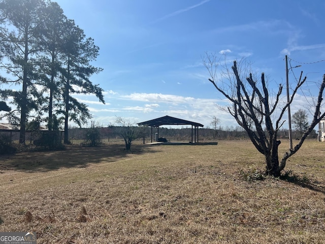 view of yard with a gazebo